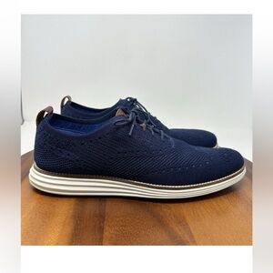 Cole Haan Originalgrand Stitchlite Wingtip Oxford Shoes Mens 12 Blue C27960